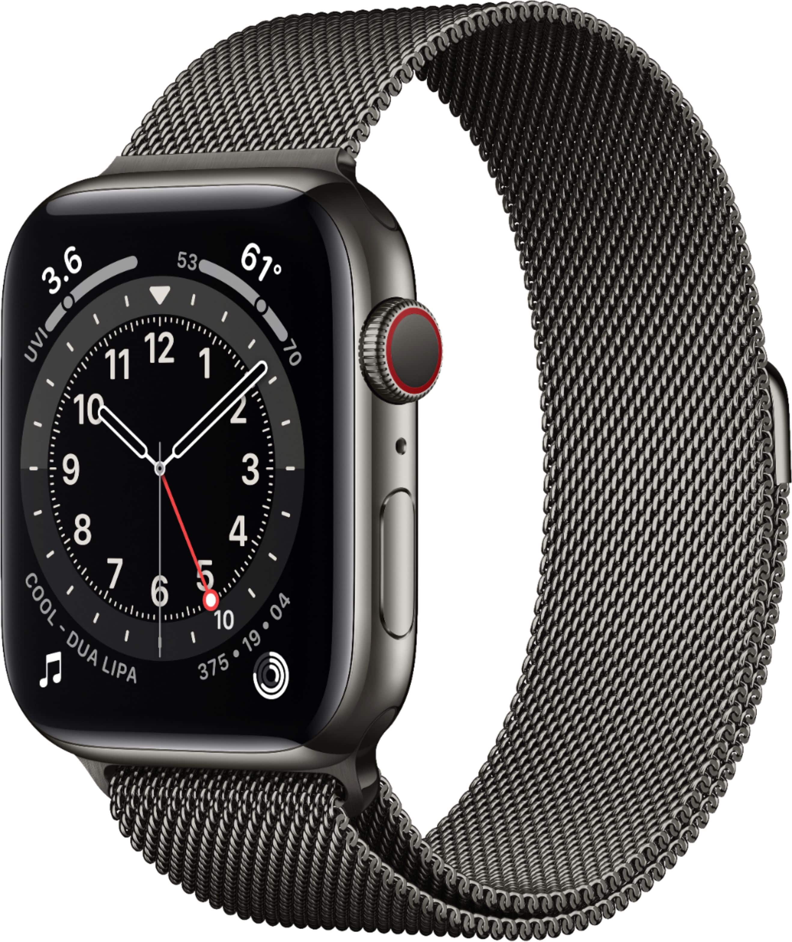 Apple iWatch Series 6 44mm - Cellular Stainless Steel (Black) Factory Resealed - UNLOCKED