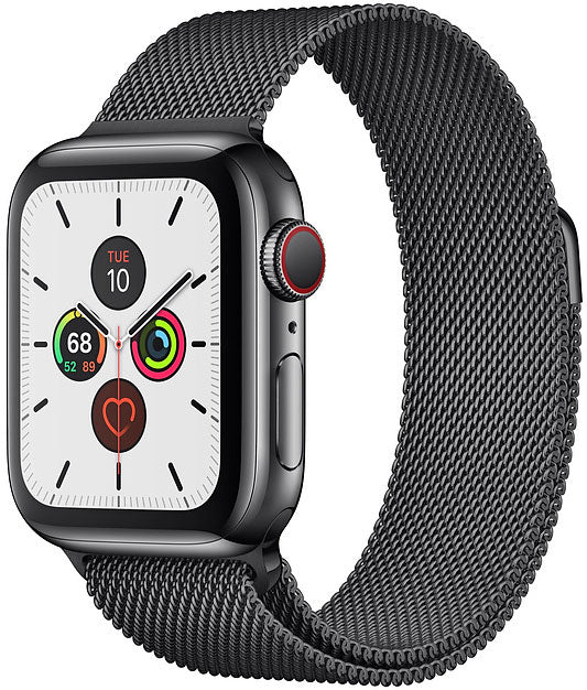 Apple iWatch Series 5 40mm - Cellular Stainless Steel (Black) Factory Resealed - UNLOCKED