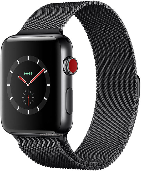 Apple iWatch Series 3 38mm - Cellular Stainless Steel (Black) Factory Resealed - UNLOCKED
