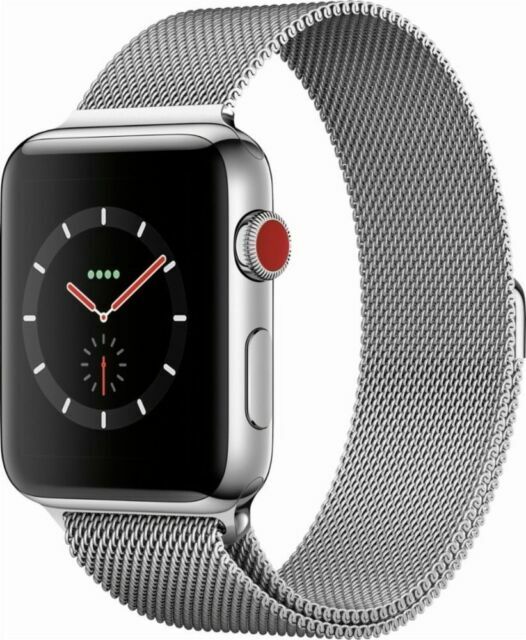 Apple iWatch Series 3 42mm - Cellular Stainless Steel (Black) Factory Resealed - UNLOCKED